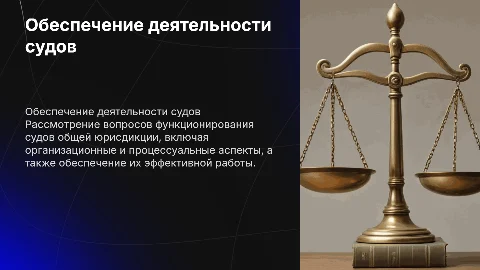 Обеспечение деятельности судов общей юрисдикции
