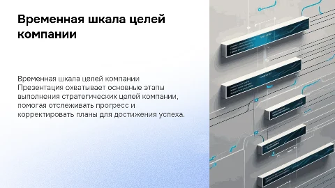 Временная шкала выполнения целей компании