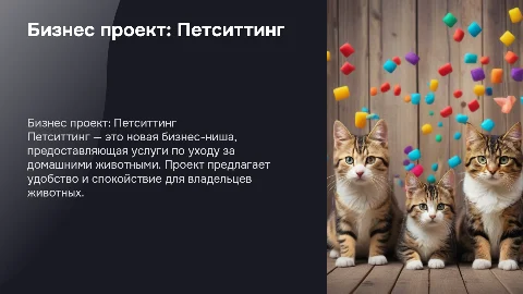 бизнес проект по теме петситтинг