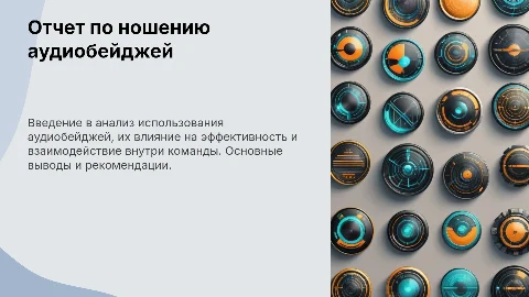 Отчет об использовании аудиобейджей
