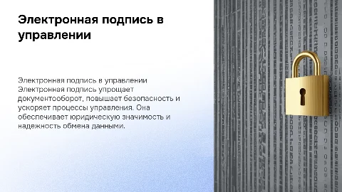 Практические аспекты применения электронной подписи в управлении