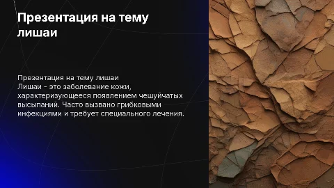 Презентация на тему лишаи