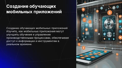 Создание мобильных приложений для обучения и управления процессами