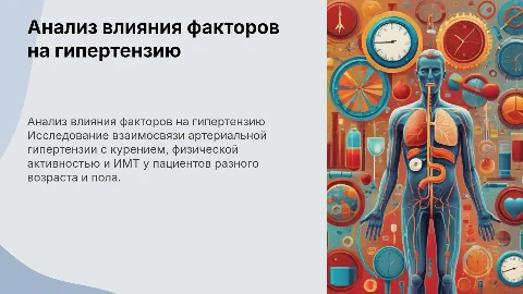 Влияние курения и ИМТ на артериальную гипертензию