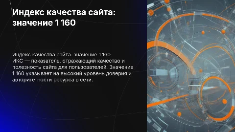 Индекс качества сайта (ИКС) — 1 160