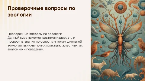 Проверочные вопросы по школьному курсу зоологии