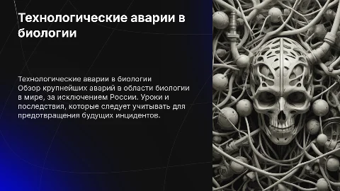 Технологии аварий в биологии: анализ и уроки