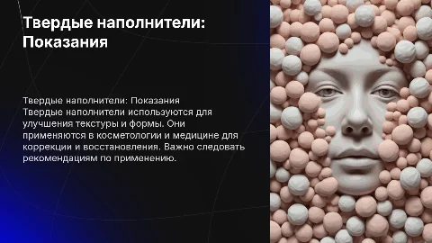 Твердые наполнители (филлеры). Показания к применению