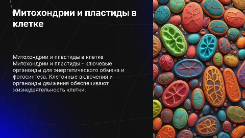 Митохондрии, пластиды и органоиды движения в клетке