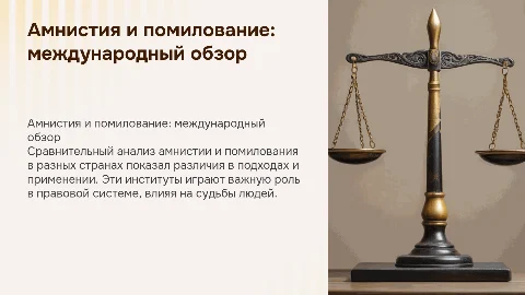 Сравнительный анализ амнистии и помилования в странах