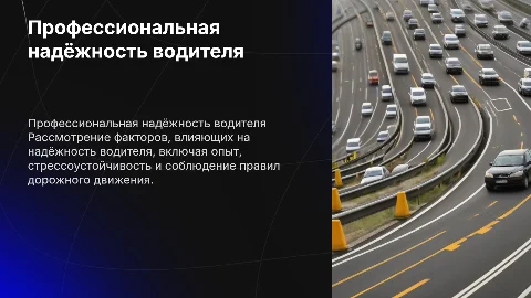 Профессиональная надёжность водителя