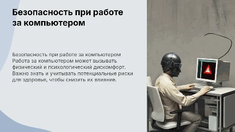 Опасность на рабочем месте за компьютером