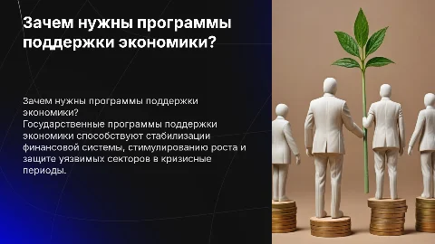 Зачем нужны государственные программы поддержки экономики?