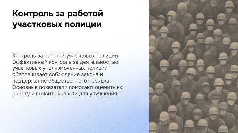 Контроль за деятельностью участковых уполномоченных полиции