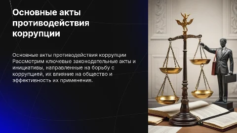 основные акты противодействия коррупции