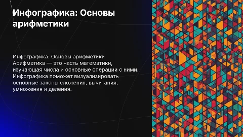 Инфографика на тему "арифметика"