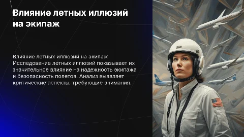Анализ влияния летных иллюзий на безопасность полетов