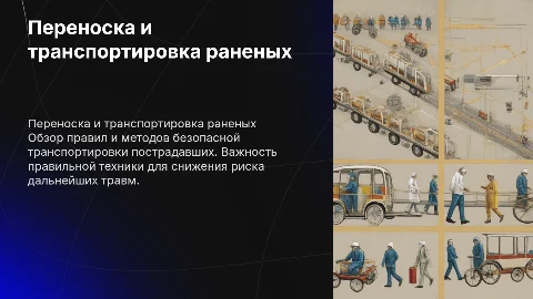 Правила и способы переноски пострадавших: презентация