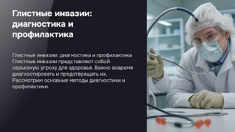 Глистные инвазии: принципы диагностики, профилактики