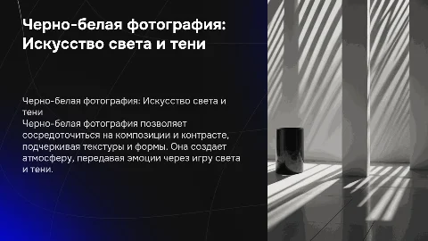 Фотография чб