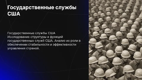 Государственные службы США: структура и функции