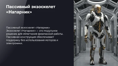 Пассивный модульный экзоскелет «Напарник»