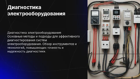 Диагностирование системы электрооборудования