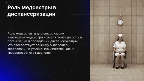 Роль участковой медсестры в диспансеризации населения