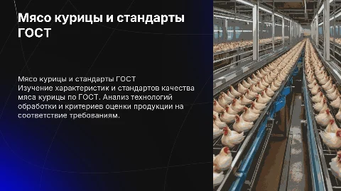 Презентация по товароведению: Мясо курицы и ГОСТ