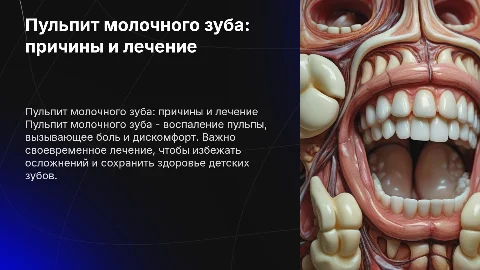 пульпит молочного зуба