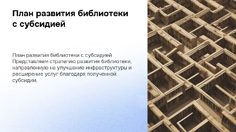 План развития библиотеки с субсидией: подробное описание