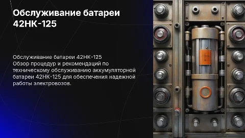 Техническое обслуживание аккумуляторной батареи 42НК-125