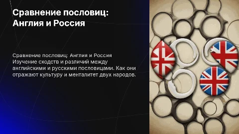 Английские и русские пословицы и поговорки их сходства и различия