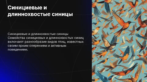 Семейства синициевые и длиннохвостые синицы: описание