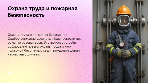Презентация по охране труда и пожарной безопасности