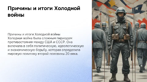 Причины и результаты Холодной войны второй половины 20 века