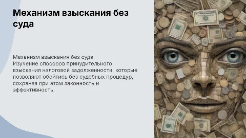 МЕХАНИЗМ ВЗЫСКАНИЯ НАЛОГОВОЙ ЗАДОЛЖЕННОСТИ БЕЗ СУДА