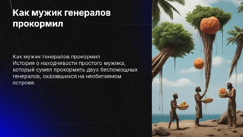 Повесть о том как один мужик двух генералов прокормил