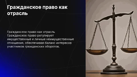 гражданское право как отрасль