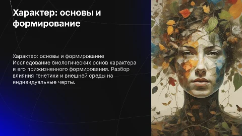 Характер: биологические предпосылки и формирование