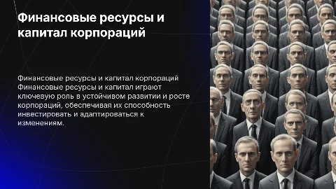 «Финансовые ресурсы, капитал и денежные фонды корпораций»