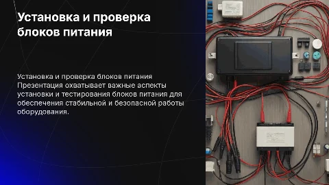 Установка и проверка блоков питания