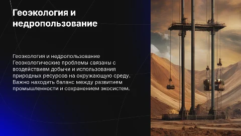 Геоэкологические проблемы недропользования