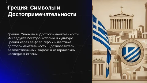 греция, флаг, герб, достопримечательности только фото