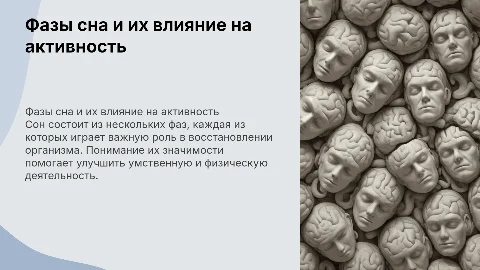 Сон его фазы и влияние на умственную и физическую деятельную