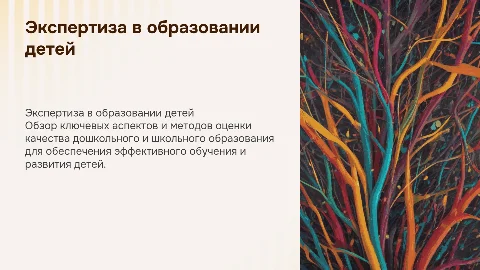 Экспертиза в дошкольном и школьном образовании