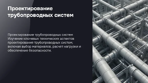 Технические аспекты проектирования трубопроводных систем