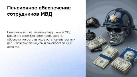 Пенсионное обеспечение сотрудников органов внутренних дел