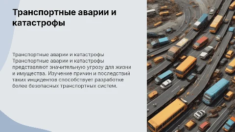 Транспортные аварии и катастрофы