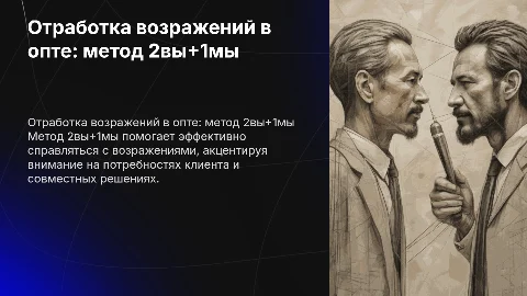 Отработка возражений в оптовых продажах: метод 2вы+1мы